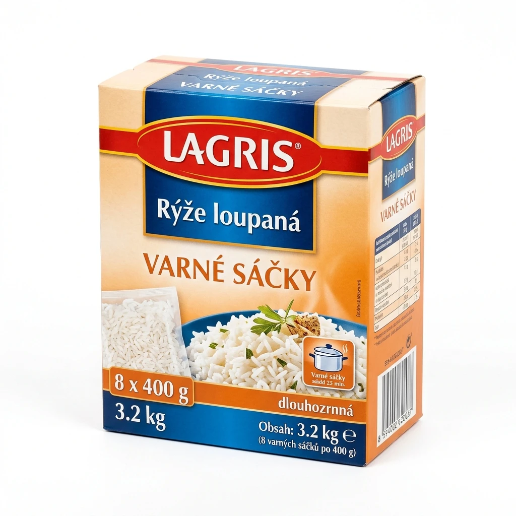 LAGRIS Rýže loupaná varné sáčky 8 x 400 g