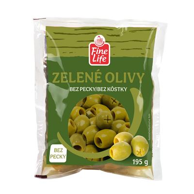 Fine Life Olivy zelené bez pecky 195 g