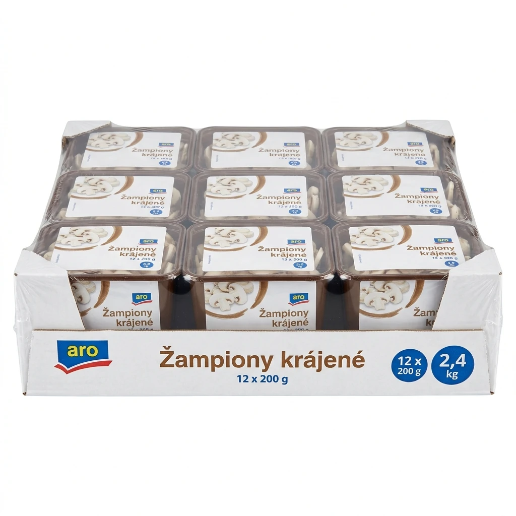 aro Žampiony krájené 12 x 200 g