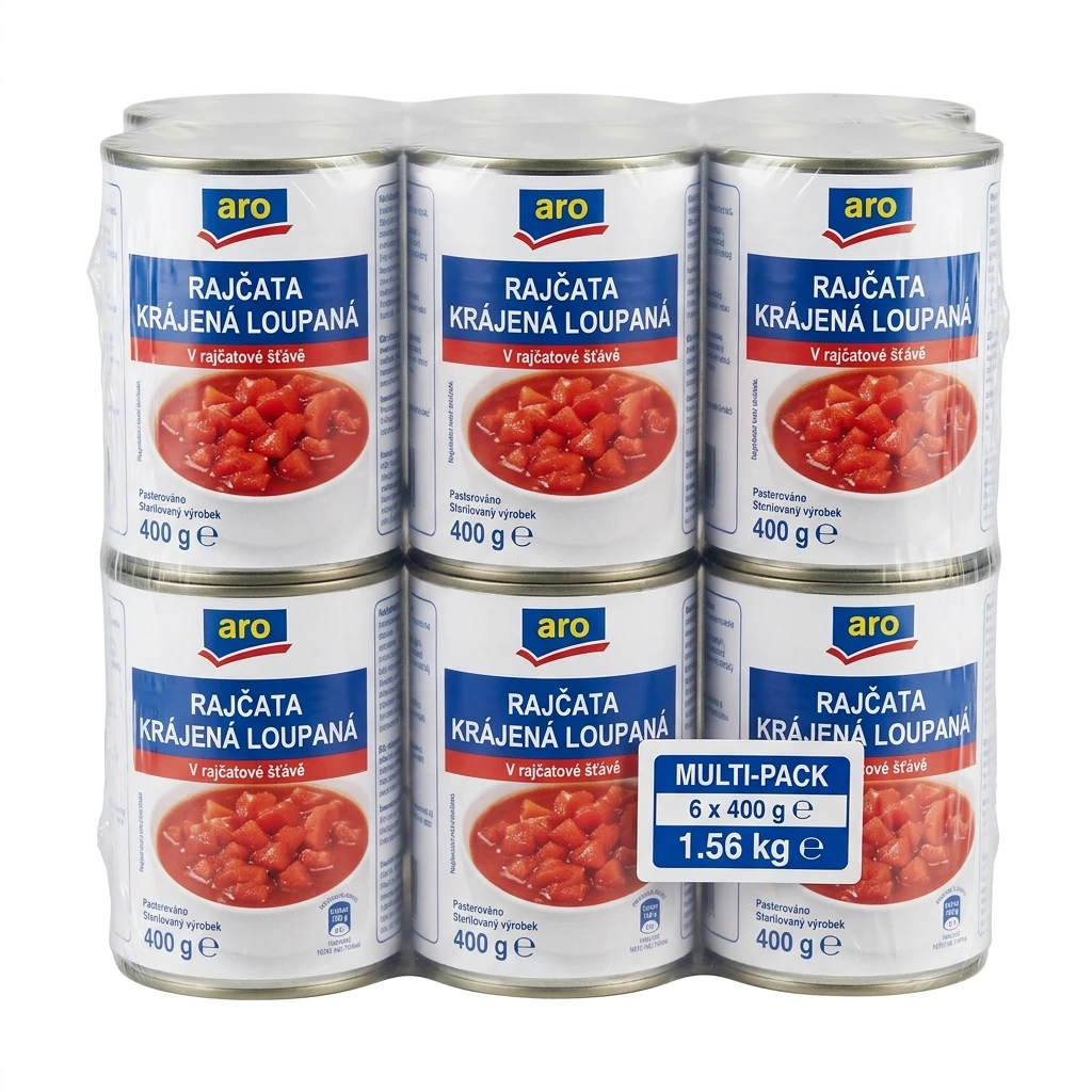 aro Rajčata krájená loupaná 6 x 400 g
