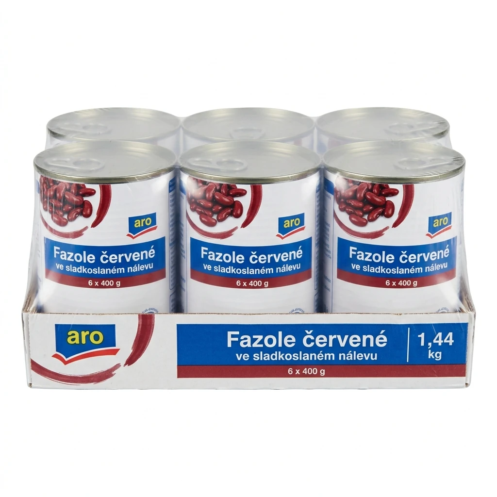 aro Fazole červené ve sladkoslaném nálevu 6 x 400 g