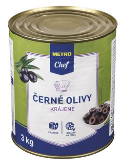 METRO Chef Olivy černé krájené 3000 g