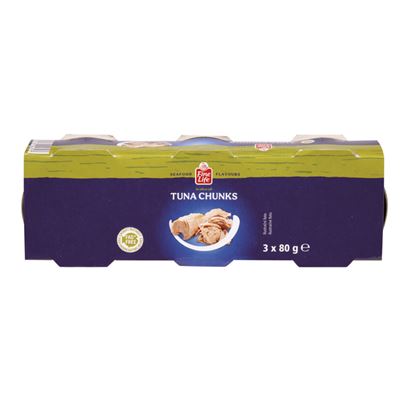 Fine Life Tuňák kousky v olivovém oleji 3 x 80 g