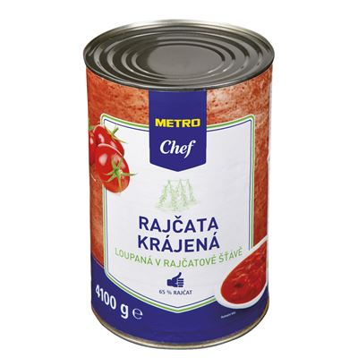 METRO Chef Rajčata loupaná krájená 4100 g