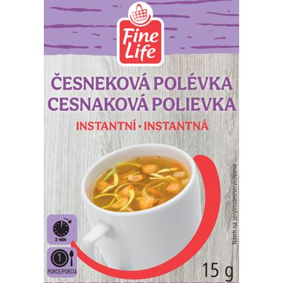 Fine Life Polévka instantní česneková 10 x 15 g