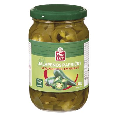 Fine Life Jalapeňos krájené 350 g