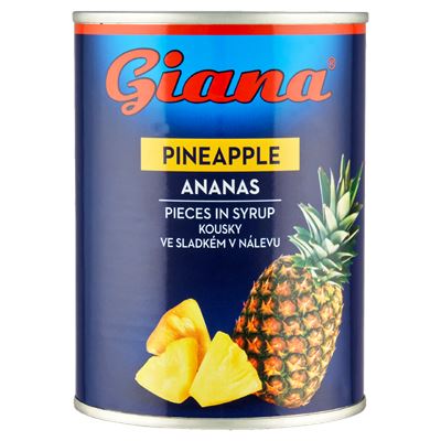 Giana Ananas kousky 8 x 580 ml