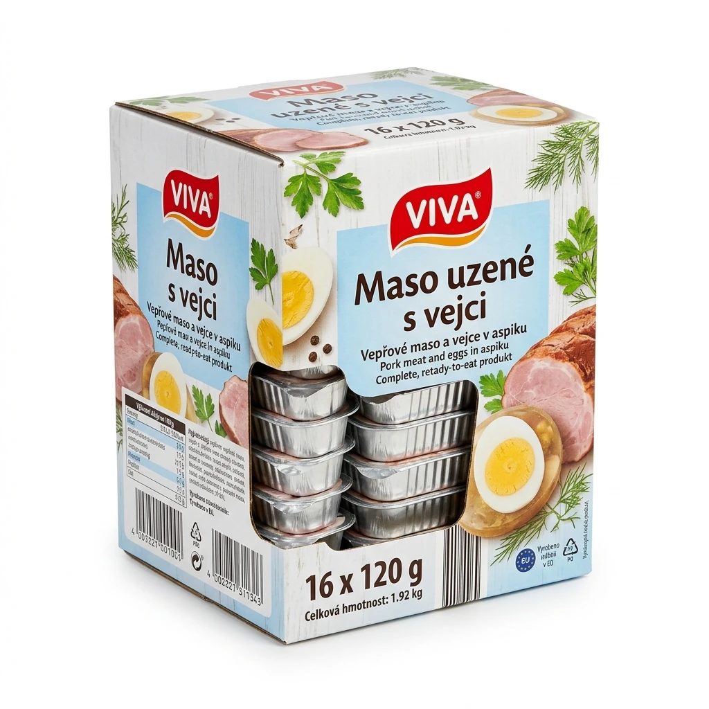 Viva Maso uzené s vejci 16 x 120 g