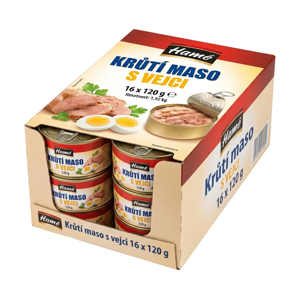 Hamé krůtí maso s vejci 16 x 120 g