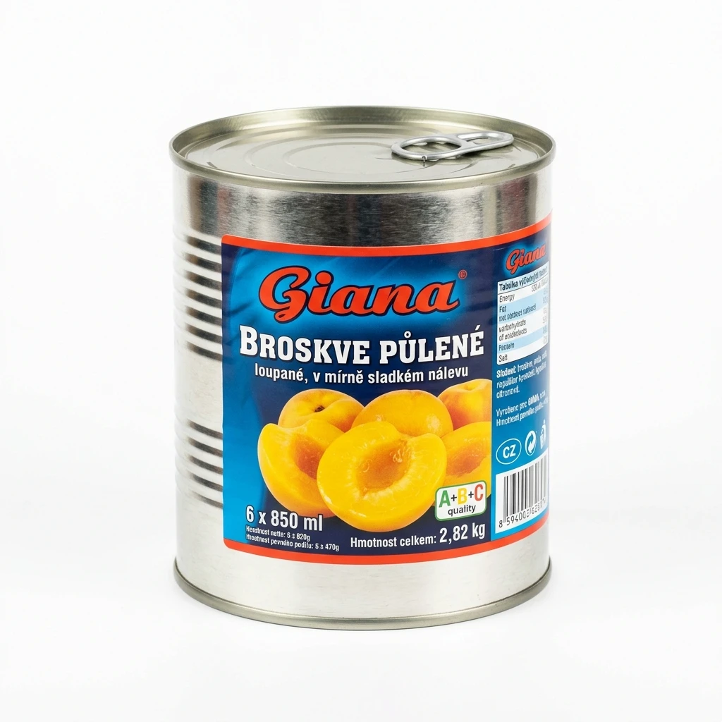 Giana Broskve půlené 6 x 850 ml