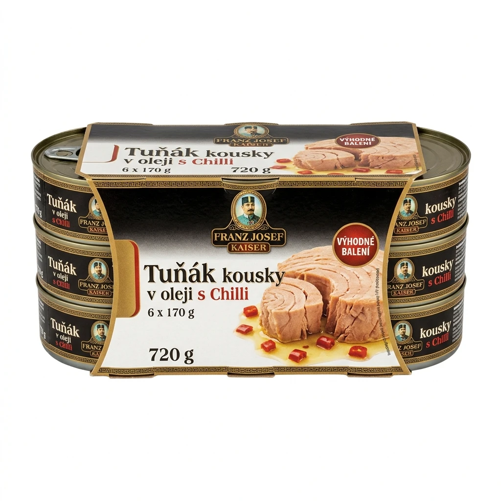 FRANZ JOSEF KAISER Tuňák kousky v oleji s Chilli 6 x 170 g