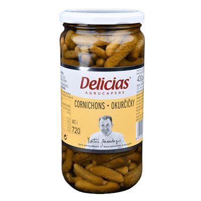 Delicias Okurky Cornichons 720 g