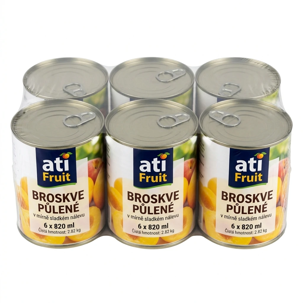 ati Fruit Broskve půlené 6 x 820 ml