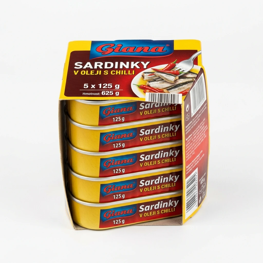 Giana Sardinky v oleji s Chilli 5 x 125 g
