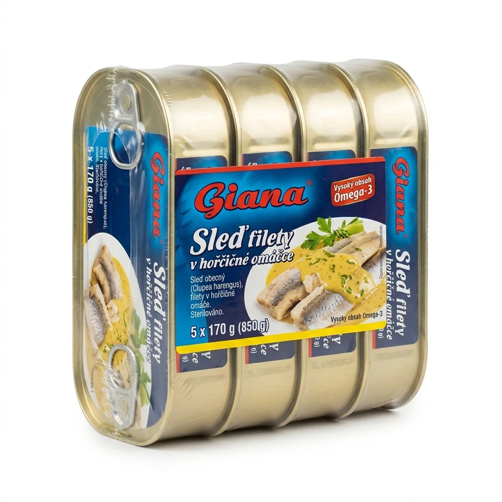 Giana Sleď filety v hořčičné omáčce 5 x 170 g