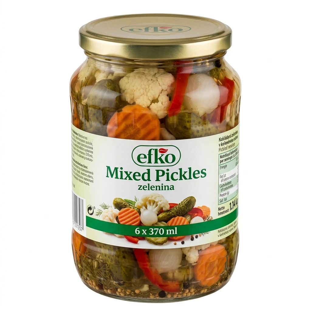 efko Mixed Pickles zelenina 6 x 370 ml