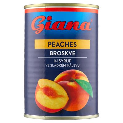Giana Broskve ve sladkém nálevu 8 x 425 ml