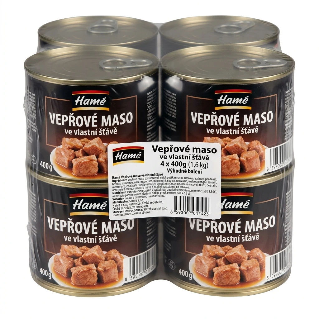 Hamé Vepřové maso ve vlastní šťávě 4 x 400 g