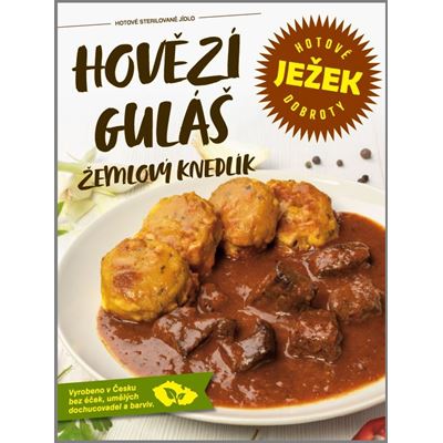 Ježkovy krabičky Hovězí guláš, žemlový knedlík 450 g
