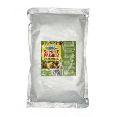 SEVILLE PREMIUM Olivy zelené bez pecky 1750 g