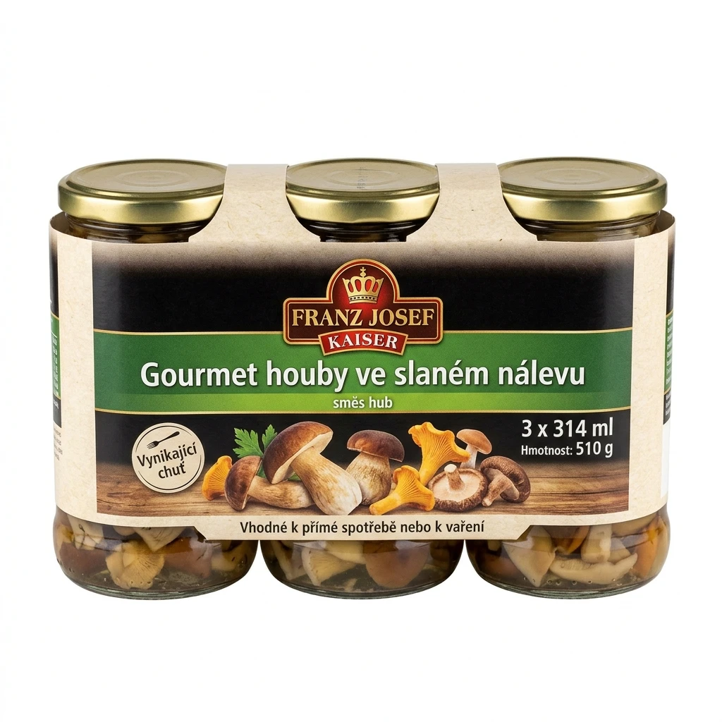 FRANZ JOSEF KAISER Gourmet houby ve slaném nálevu 3 x 314 ml