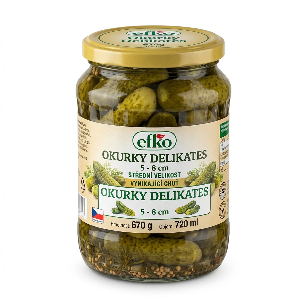 efko Okurky Delikates 5 - 8 cm 6 x 720 ml