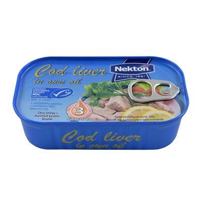 NEKTON Tresčí játra výběrová ve vlastním oleji 115 g