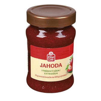 Fine Life Džem výběrový jahoda 340 g