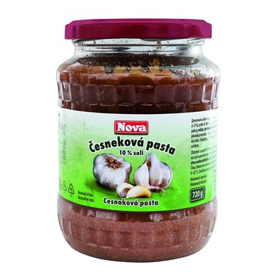 NOVA Česneková pasta 10% soli 720 g sklo