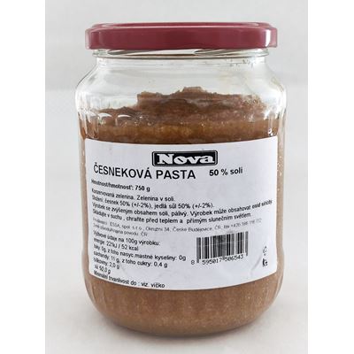 NOVA Česneková pasta 50% soli 750 g sklo