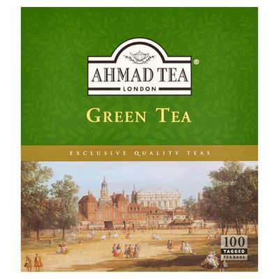 AHMAD TEA Zelený čaj s úvazkem 100 x 2 g