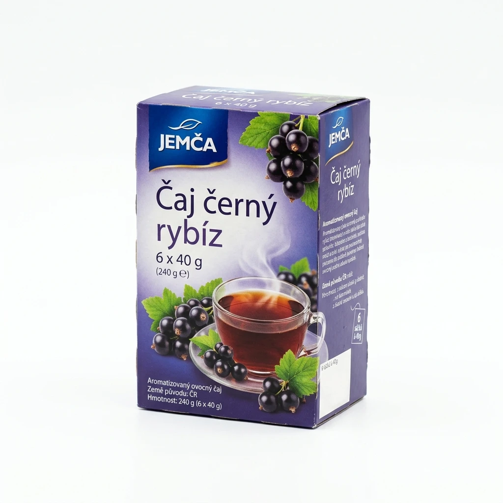 JEMČA Čaj černý rybíz 6 x 40 g