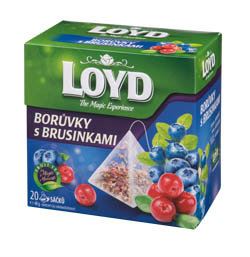 LOYD čaj borůvky/brusinky pyramidový 20 x 2 g