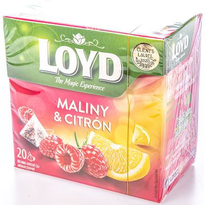 LOYD Čaj malina/citron pyramidový 20 x 2 g