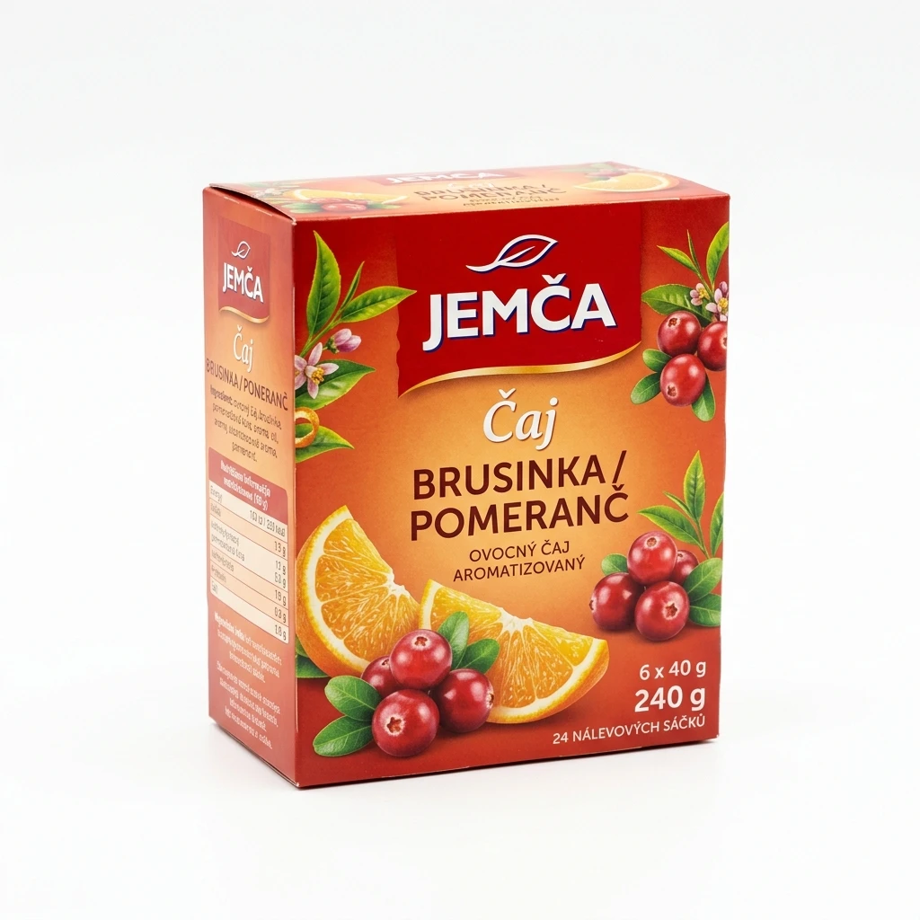 JEMČA Čaj brusinka/pomeranč 6 x 40 g