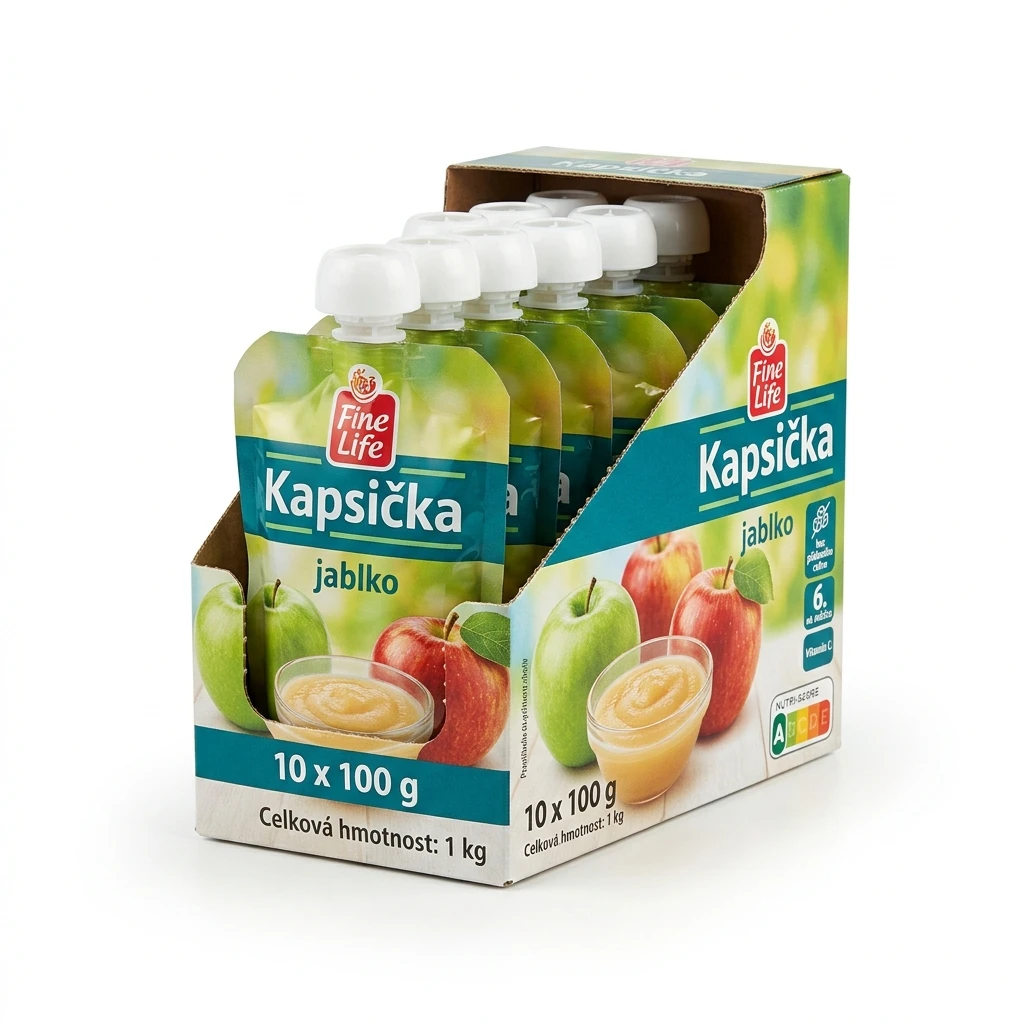 Fine Life Kapsička jablko 10 x 100 g