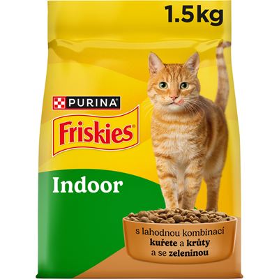 Friskies Indoor granule pro kočky kuře, krůta 1,5 kg