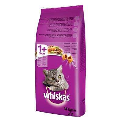 whiskas Dry hovězí granule pro kočky 14 kg