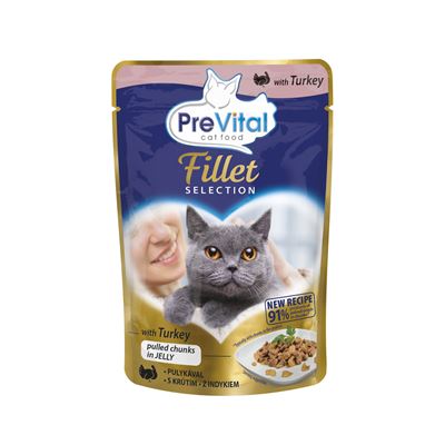 PreVital Kapsička krůta v želé pro kočky 28 x 85 g