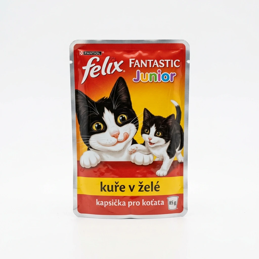 Felix Fantastic Junior kapsička pro koťata kuře v želé 85 g