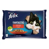 felix Fantastic kapsičky pro kočky hovězí, kuře v želé 4 x 85 g