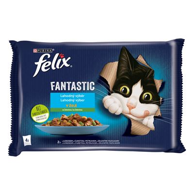 Felix Fantastic kapsičky pro kočky losos,pstruh 4 x 85 g