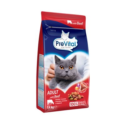 PreVital Granule pro kočky hovězí 1,4 kg