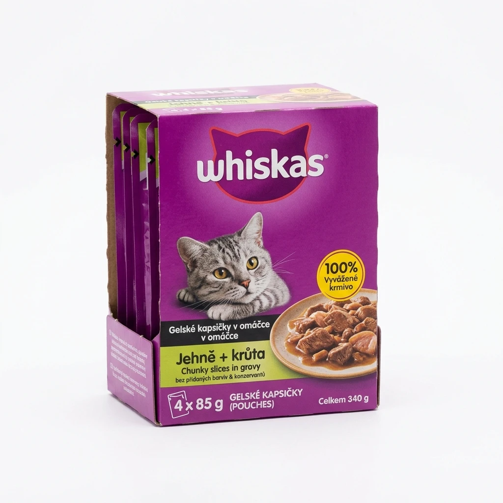 whiskas Jehně + krůta kapsička pro kočky 4 x 85 g