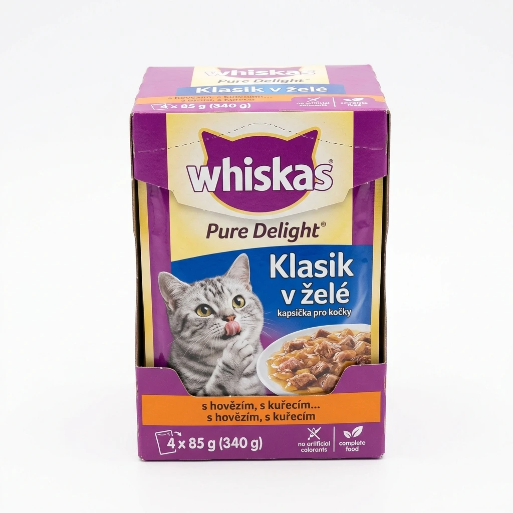 whiskas Pure Delight Klasik v želé kapsička pro kočky 4 x 85 g