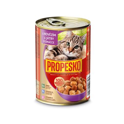 PROPESKO Kozerva pro kočky hovězí s játry 415 g