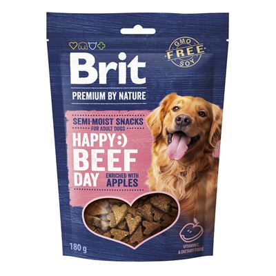 Brit Premium By Nature Dog Snacks pamlsky pro psy hovězí jablko 180 g