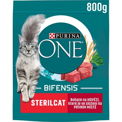 PURINA ONE Bifensis Sterilcat granule pro kočky hovězí 800/750 g