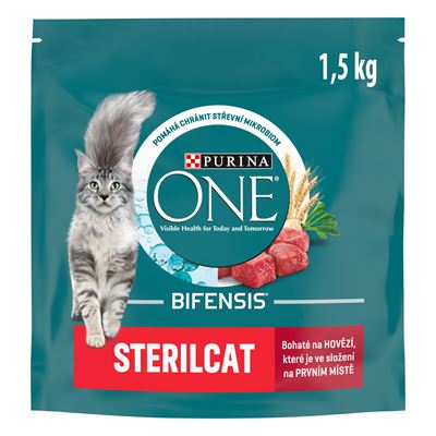PURINA ONE Bifensis Sterilcat granule pro kočky hovězí 1,4 kg