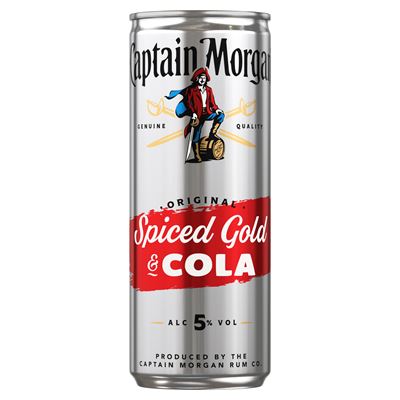 Captain Morgan & Cola 5 % nápoj 12 x 250 ml